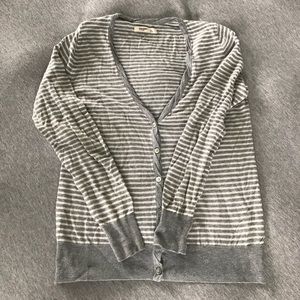 Old Navy Sweaters - Grey and white striped cardigan Old Navy Sweaters - Grey and white striped cardigan